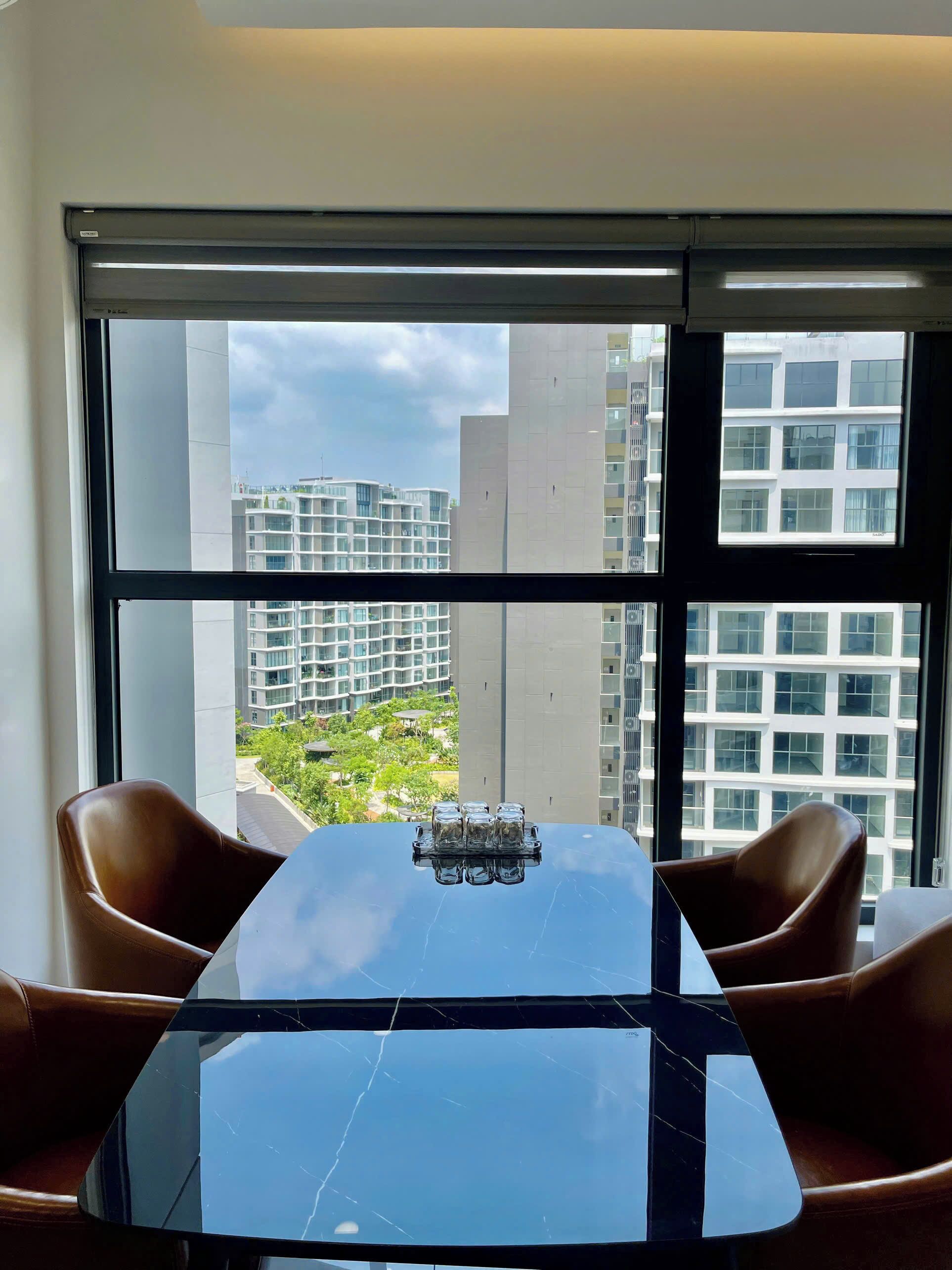 Superior Apartment, 2 Bedrooms, Balcony, City View | Desk, laptop workspace, blackout drapes, soundproofing
