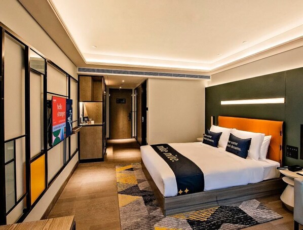 Habitación básica doble, 1 cama Queen size, para no fumadores | Wifi gratis 