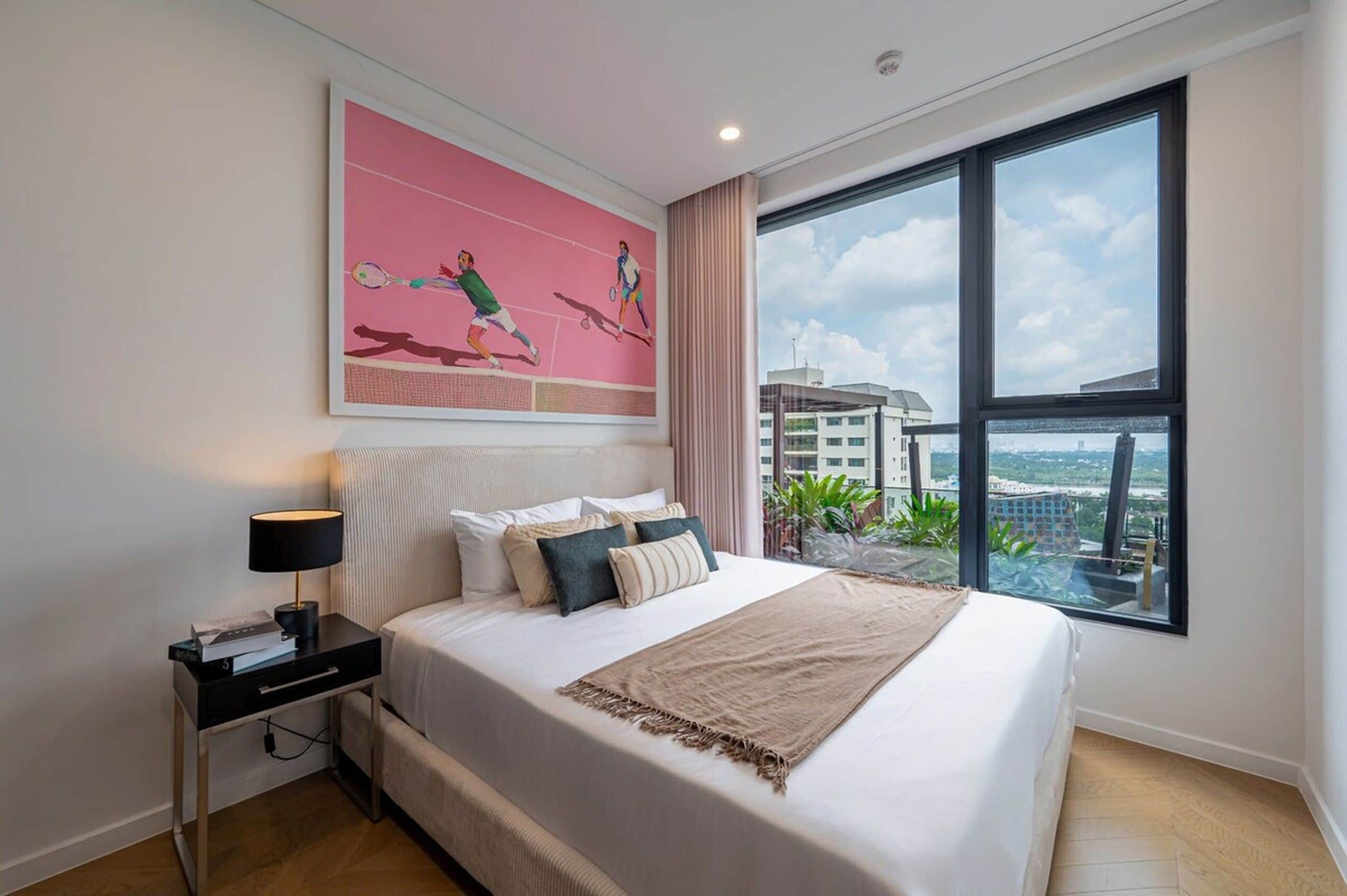 Superior-Apartment, 2 Schlafzimmer, Küche, Stadtblick | Minibar, Schreibtisch, laptopgeeigneter Arbeitsplatz