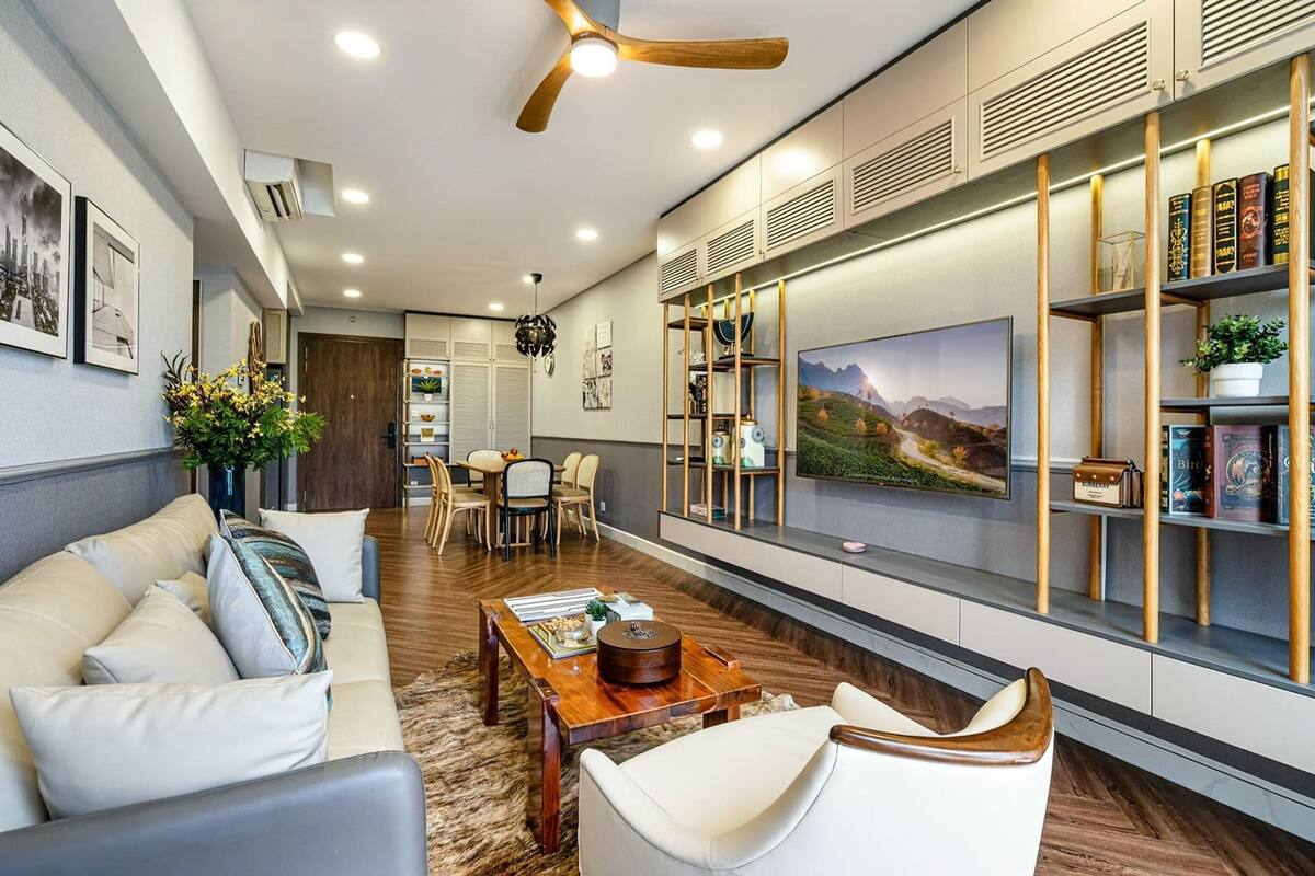 Appartamento Superior, 2 camere da letto, cucina, vista città | Area soggiorno | TV 35 pollici con canali via cavo