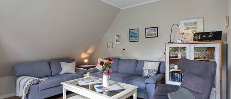 TV, DVD player, ping pong