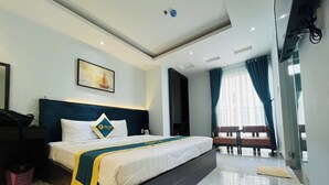 Basic Double Room Single Use, Mountain View | Desk, blackout drapes, soundproofing, iron/ironing board - Hotel Gia An (Ho Chi Minh City)