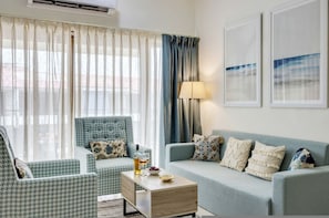 1 bedroom - Luxe 1bhk w Pool Sauna 1km to the Beach (Calangute)
