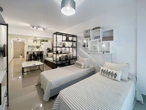 1 bedroom, iron/ironing board, Internet, bed sheets