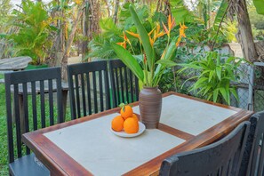 Outdoor banquet area