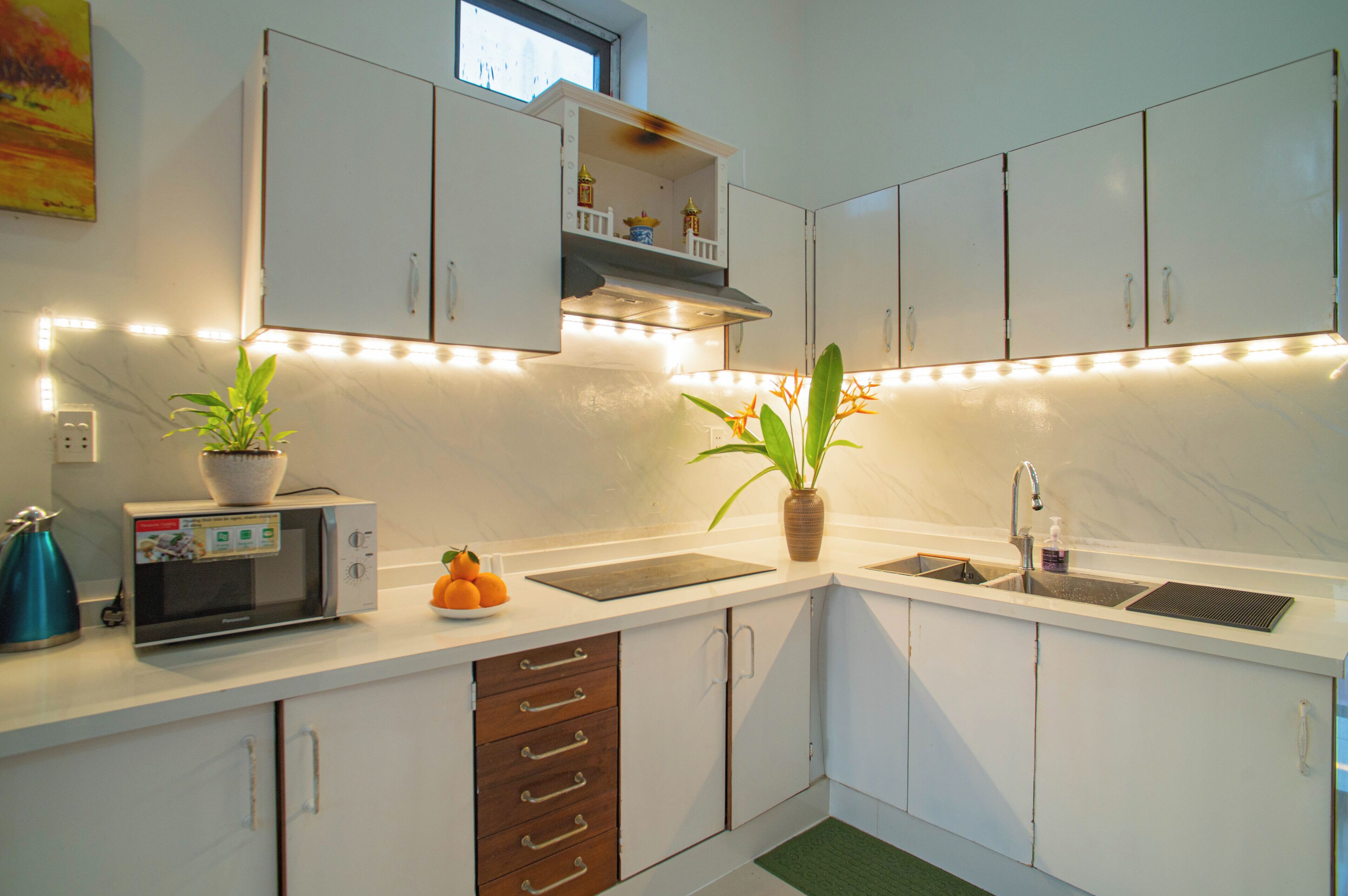 别墅, 阳台, 湖景 | 私人厨房 | 冰箱、电热水壶、电饭煲、烤盘