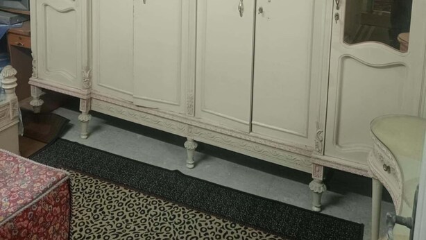 A large white wardrobe with multiple doors and a mirror. - Beautiful Apartment with 2 Bdr and 2 Living Rooms (Ard El lewa, El Mohandessin)