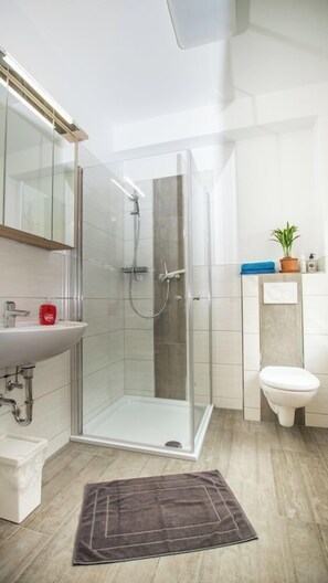 Een douche, een haardroger