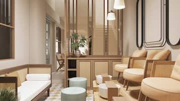 Body treatments, body scrubs, facials, manicures and pedicures