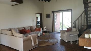 Smart-TV, Kamin, Bücher