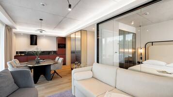 Apartamento superior | 2 quartos, roupas de cama antialérgicas, cofres nos quartos