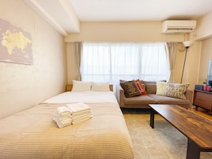 ห้องเบสิกดับเบิล | Wi-Fi ฟรี, ผ้าปูที่นอน