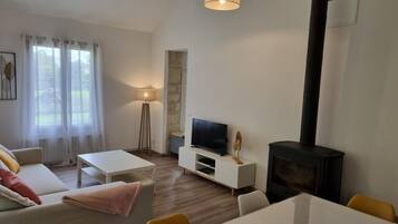 Smart TV, DVD player, books