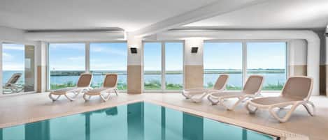 Indoor pool, a heated pool