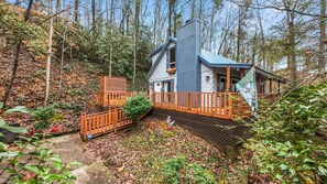 Exterior - Wonderland-Themed Cabin with Hot Tub & Game Room (Gatlinburg)