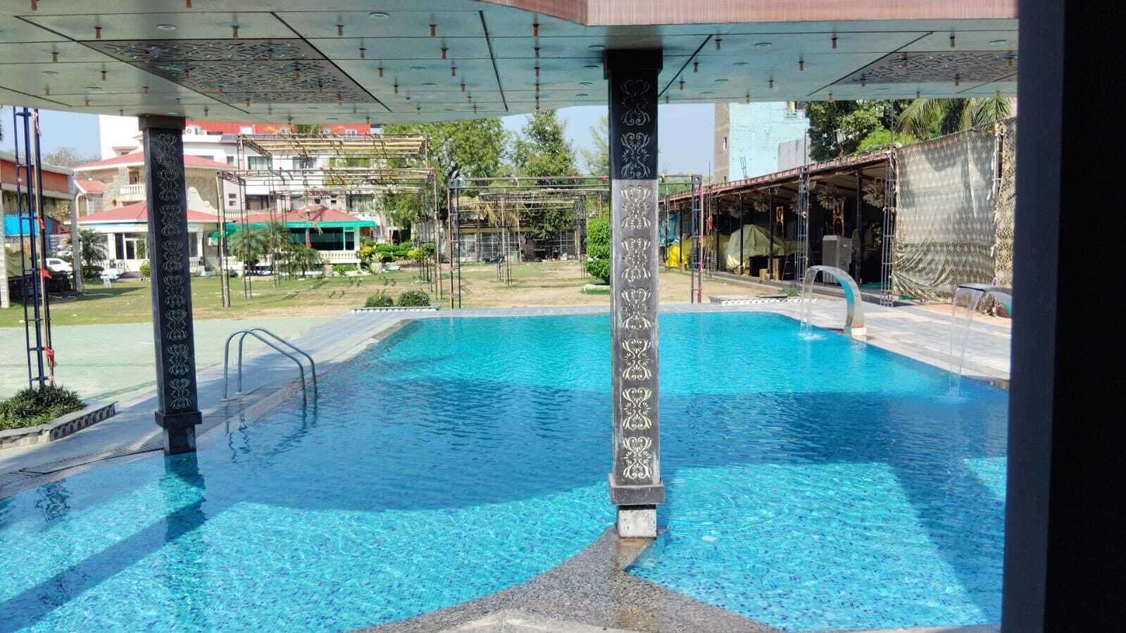 Indoor pool, open 11:00 AM to 8:00 PM, lifeguards on site