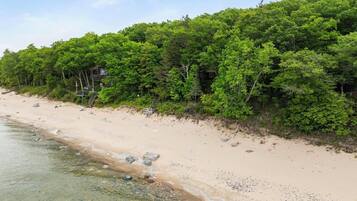 On the beach, beach towels