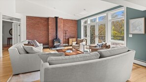 تلفزيون، مدفأة، كُتُب