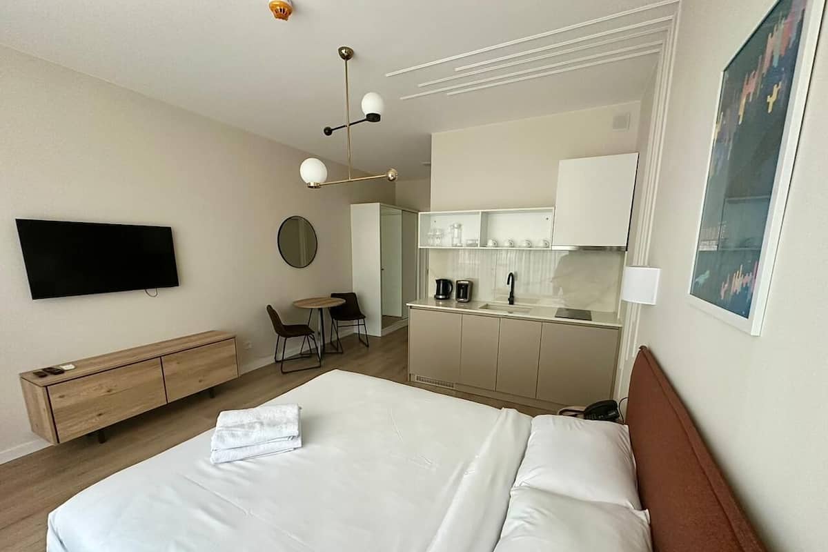 Standard Studio | Laptop workspace, free WiFi, bed sheets