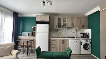 Superior Suite Annex Building | Private kitchen | Fridge, microwave, stovetop, dishwasher