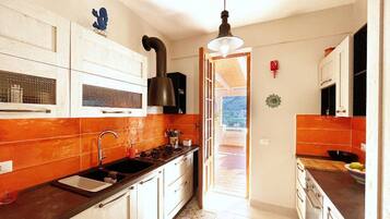 Basic Apartment, Sea View | Private kitchen