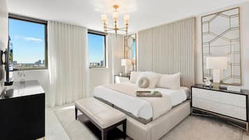 2 bedrooms, desk, iron/ironing board, travel cot