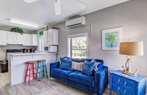 Comfort House | Living area | TV - Beach Vacation 3 Units (Tybee Island)