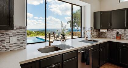Hilltop wedding estate with sunset views