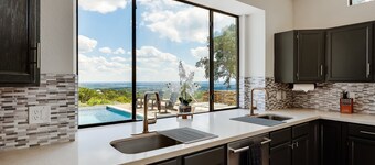 Hilltop wedding estate with sunset views