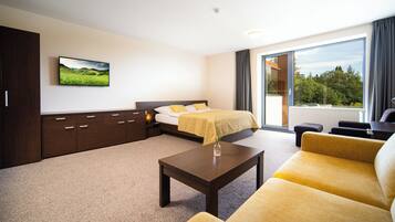 Habitación con 1 cama matrimonial o 2 individuales, vista al valle | Ropa de cama hipoalergénica y artículos del minibar gratis