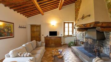 TV, fireplace, table tennis