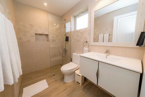 Shower, hair dryer - Poolside Terrace Retreat  1 Bdrm w/ BBQ  K-104 (Bavaro)