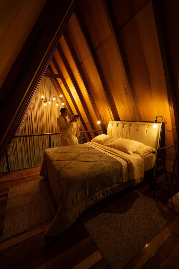 Chalet básico | 1 dormitorio, ropa de cama de alta calidad, wifi gratis y ropa de cama