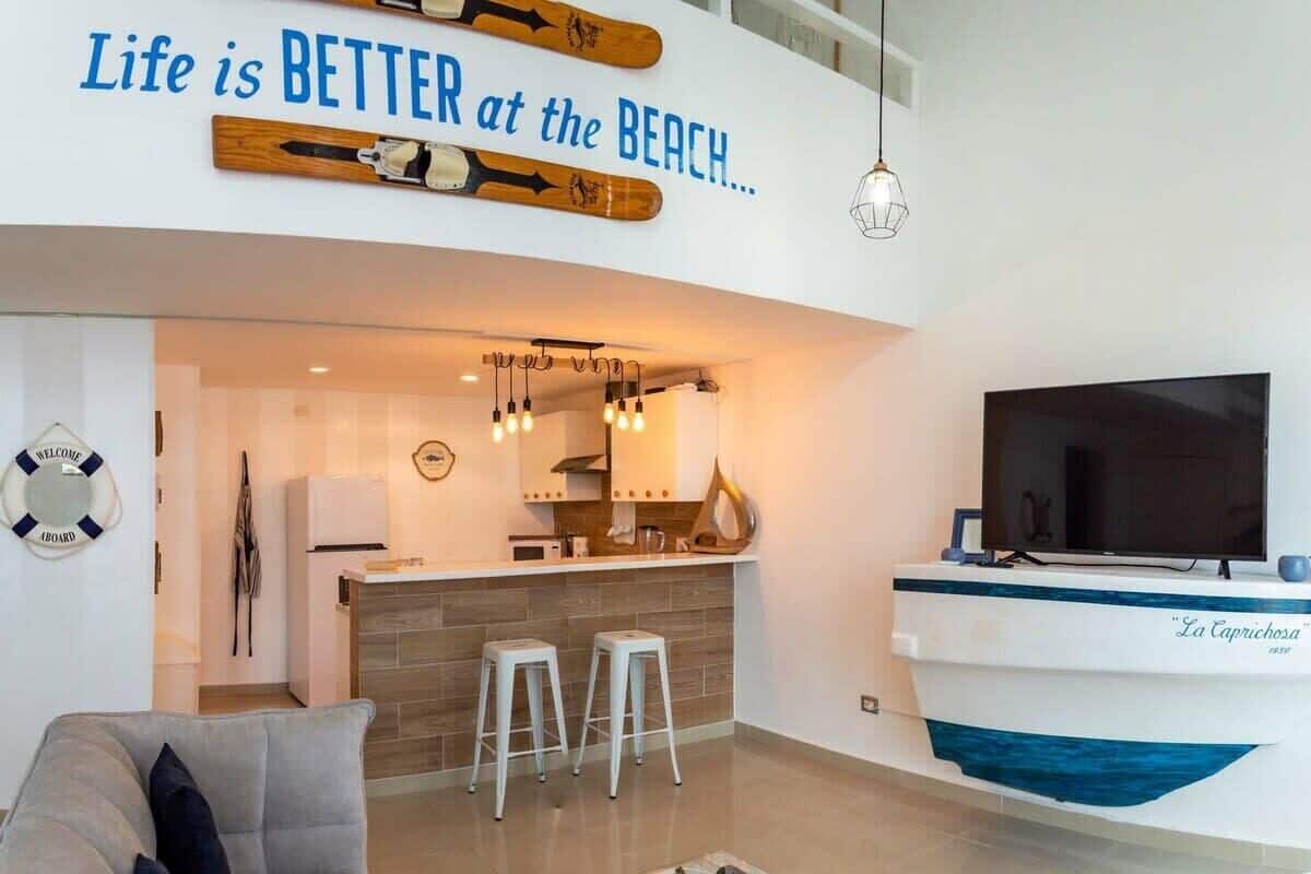 Appartement, uitzicht op tuin | Woonruimte
