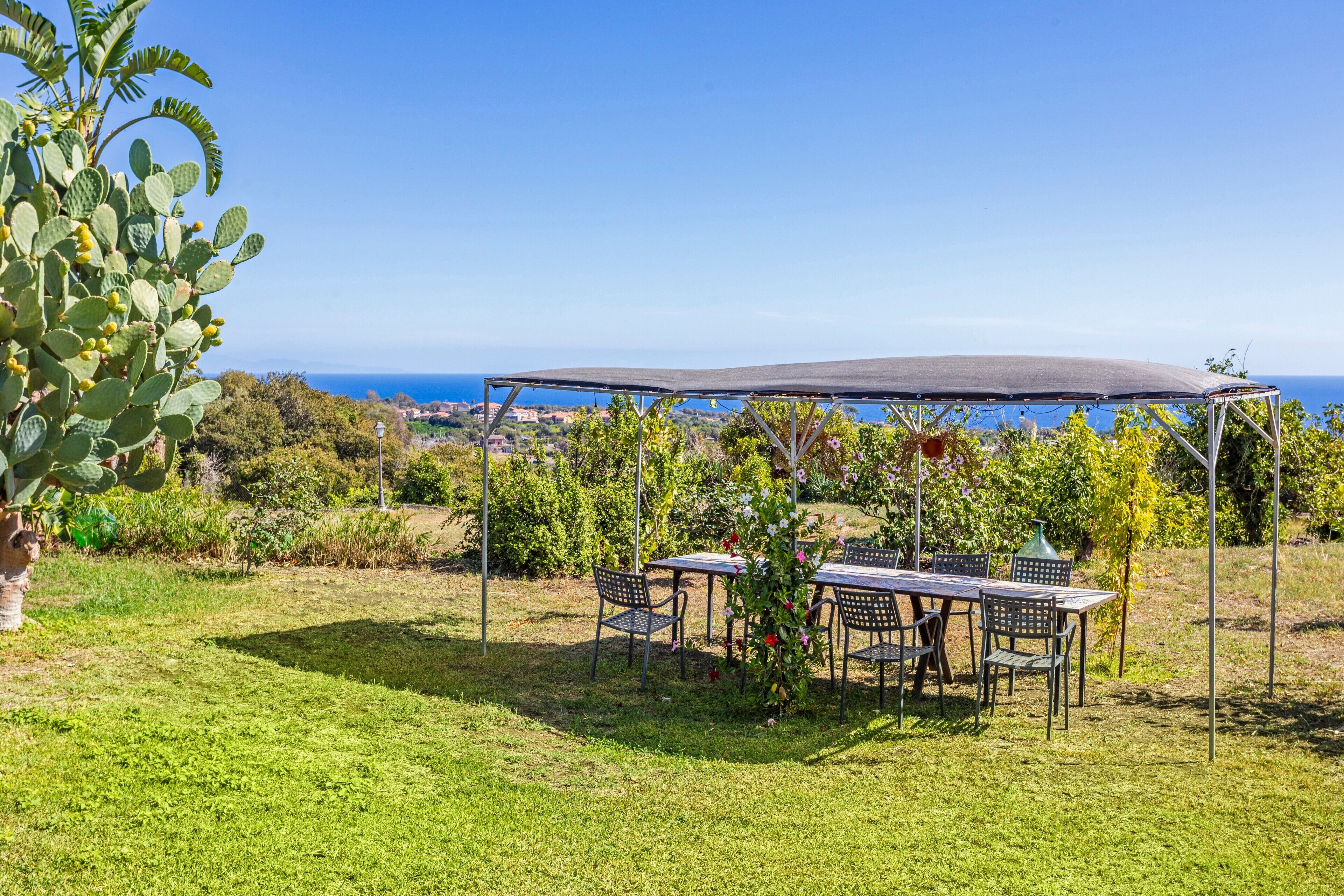 屋外ダイニングエリア