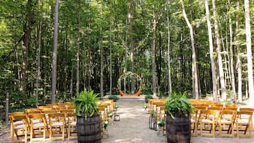 Outdoor wedding area