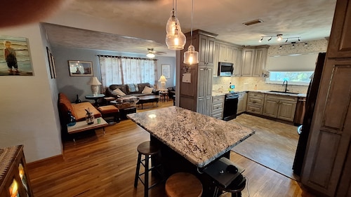 Cozy three bedroom, two bath house.  5 minute walk to the beach.