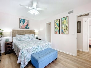 2 bedrooms, desk, iron/ironing board, free WiFi