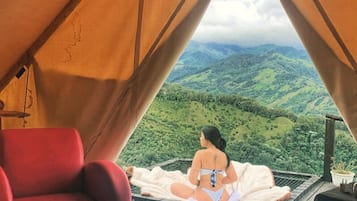 Lều có tầm nhìn toàn cảnh, ban công, quang cảnh núi | 1 phòng ngủ, truy cập Internet không dây miễn phí