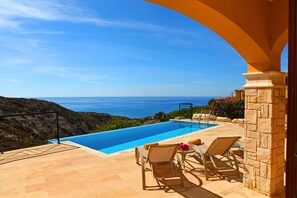 Pool - Luxury Villa Escape with Breathtaking Sea Views & Perks (Paphos)
