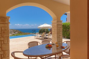 Outdoor dining - Luxury Villa Escape with Breathtaking Sea Views & Perks (Paphos)