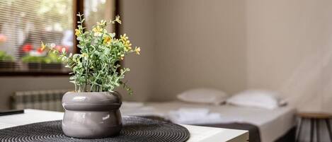 1 soverom, strykejern/-brett, reiseseng for barn og wi-fi