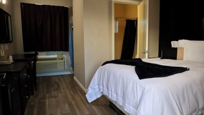 1 bedroom, desk, iron/ironing board