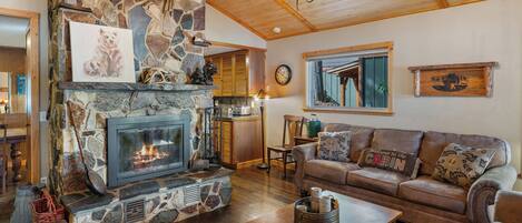 TV connectée, cheminée