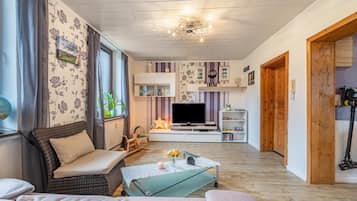 TV, caminetto, lettore DVD