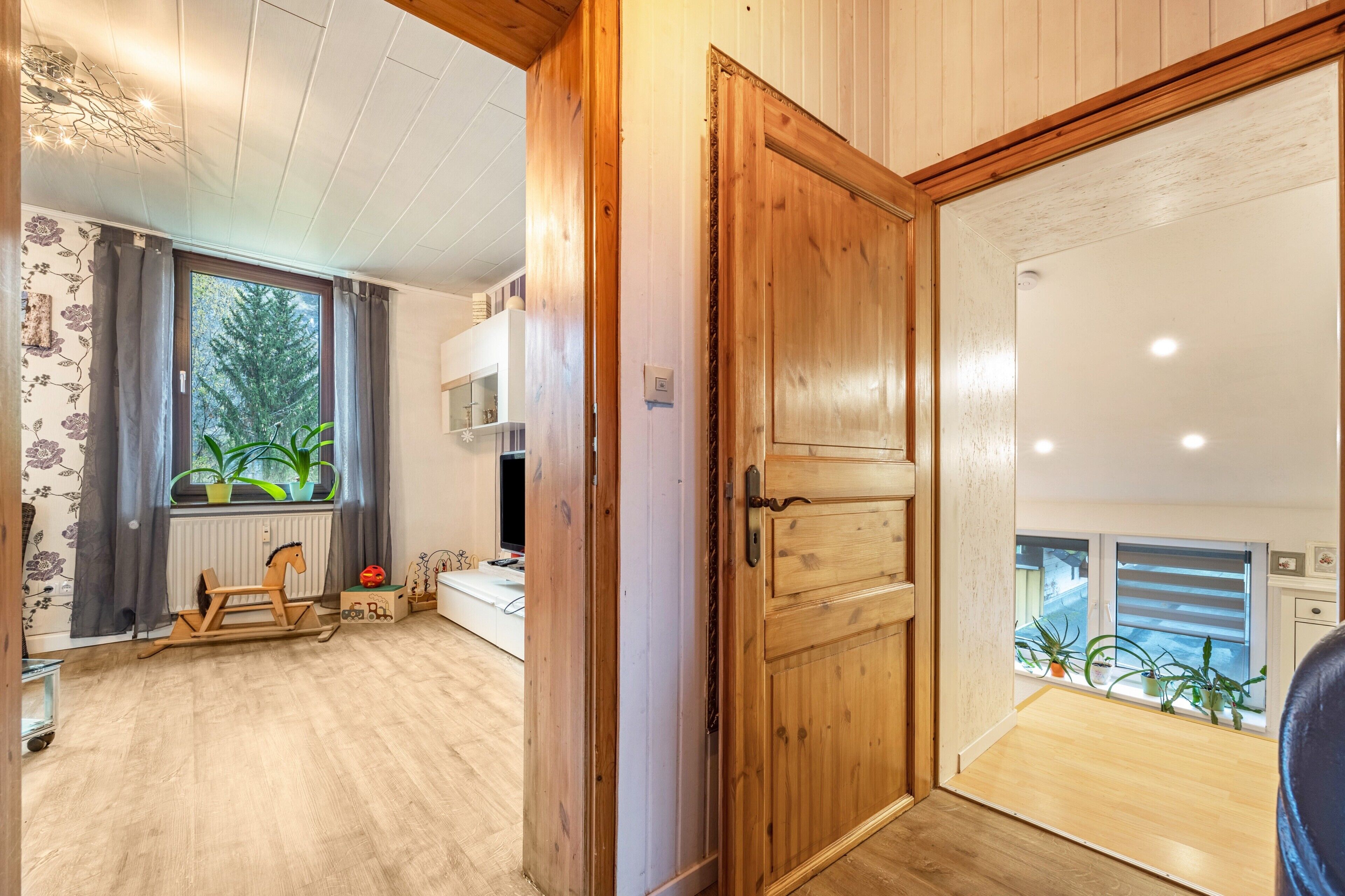 TV, lareira, DVD player