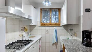 KĂŒhlschrank, Mikrowelle, Herdplatte, Wasserkocher mit Kaffee-/Teezubehör