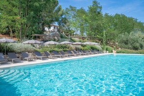 Seasonal outdoor pool - Punteriolo Family Apartment, Nice Garden Pool Montaione (Montaione)