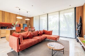 65-inch flat-screen TV with cable channels - Happiness Villa 7 – Luxe Living Amid Rice Fields & Tranquility (Ubud)