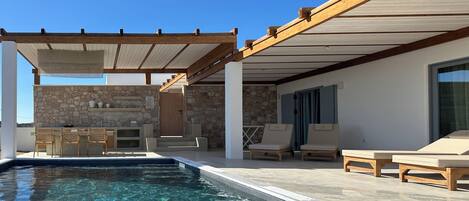 Luxury Villa, Private Pool, Sea View | Terrace/patio